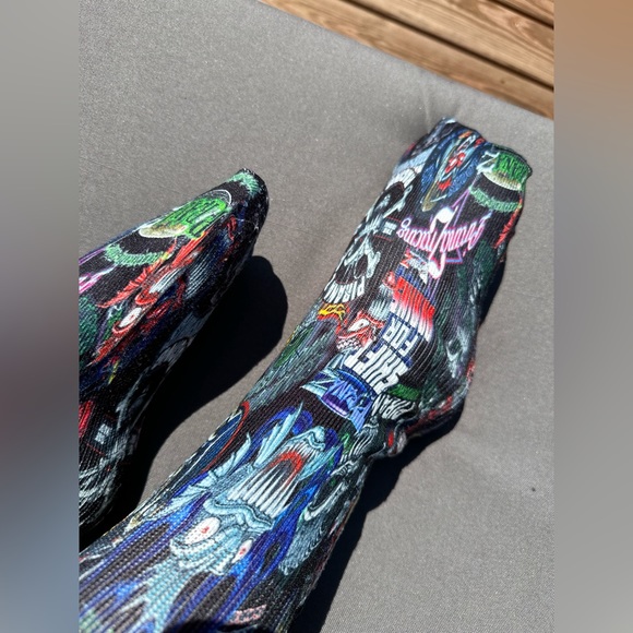 PiranaZ Psycho Speed Logo Knee High Over the Calf Racing Socks Unisex - Picture 9 of 11